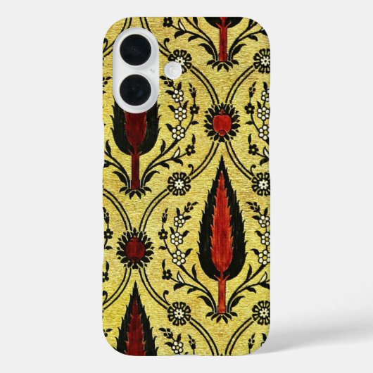 Bloemenbehang met vintage bloempatroon Case-Mate iPhone case (Achterkant)