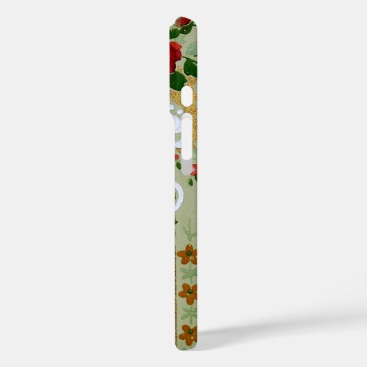 bloemenbehangpatroon, Antiek bloemen Case-Mate iPhone Case (Achterkant / Links)