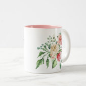bloemenbeste ooit mama two-tone koffie Mok (Voorkant rechts)