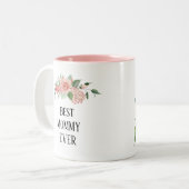 bloemenbeste ooit mama two-tone koffie Mok (Voorkant links)
