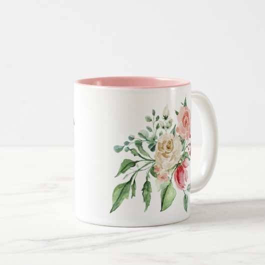  bloemenbeste ooit Mum Two-Tone Coffee Mok (Voorkant rechts)