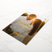 Bloemenbeugels FOLIE Eenvoudige bruiloft foto Uitnodiging (Gedraaid)