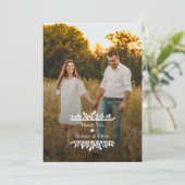 Bloemenbeugels plat dank u nota Kaart (Staand voorkant)