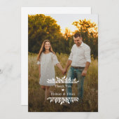 Bloemenbeugels plat dank u nota Kaart (Voorkant / Achterkant)