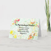 Bloemenbijbel vers Moederdag Filippenzen 1:2 Kaart (Voorkant)