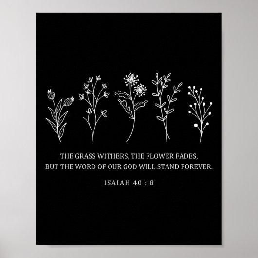 Bloemenbijbel vers Pasen Het Woord van onze God St Poster (Voorkant)
