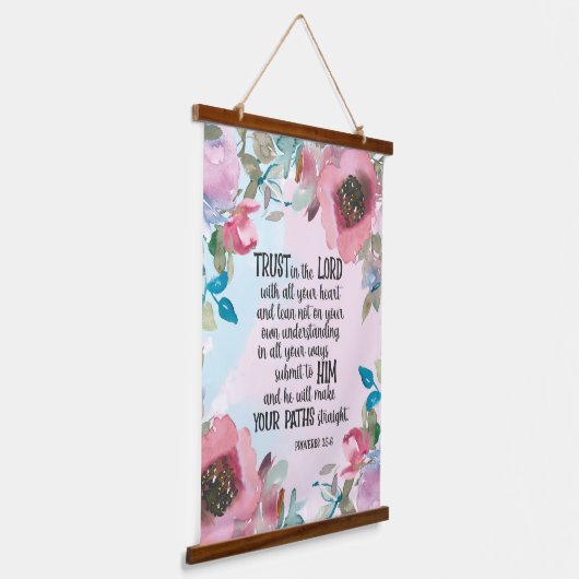 Bloemenbijbel Verse Set van twee Hangend Wandkleed (Gebogen)