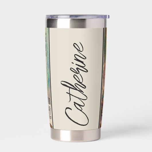 Bloemenbijbelverzen gepersonaliseerd geïsoleerde drinkbeker (Links)