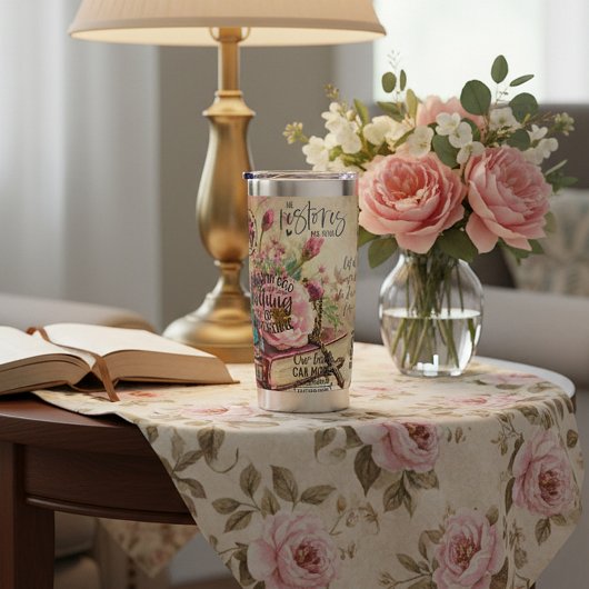 Bloemenbijbelverzen gepersonaliseerd geïsoleerde drinkbeker