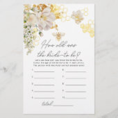 Bloemenbijen Hoe oud was de bruid om te spelen (Voorkant)