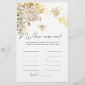 Bloemenbijen Waar waren we vrijgezellenfeest spel (Voorkant)