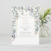 Bloemenblad Begrafenis Viering van het leven Kaart (Staand voorkant)