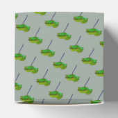 bloemenblauw groene papaver bedankdoosjes (Bovenkant)