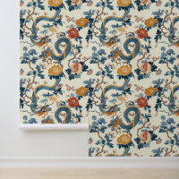 Bloemenblauw Japanse draak Elegant