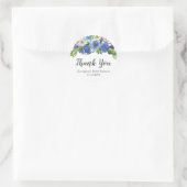 Bloemenblauw Paarse roze dank u Baby shower Ronde Sticker (Tas)