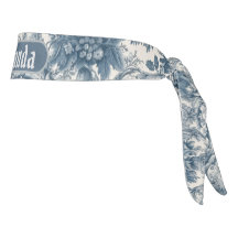  bloemenblauw toile de jouy monogram