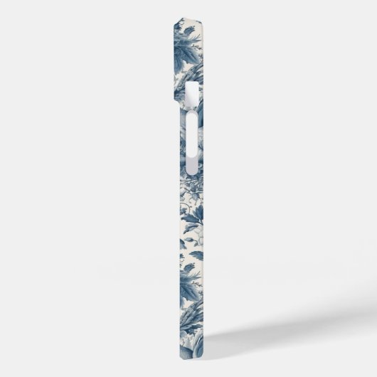 bloemenblauw toile de jouy monogram Case-Mate iPhone case (Achterkant / Links)