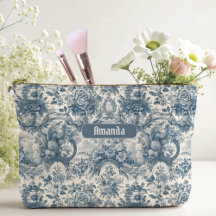  bloemenblauw toile de jouy monogram