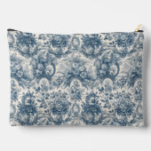 bloemenblauw toile de jouy monogram etui (Achterkant)