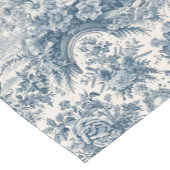 bloemenblauw toile de jouy monogram korte tafelloper (Hoek)