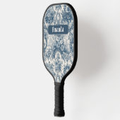 bloemenblauw toile de jouy monogram pickleball paddle (Links)