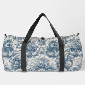  bloemenblauw toile de jouy monogram plunjezak (Achterkant)