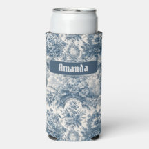  bloemenblauw toile de jouy monogram