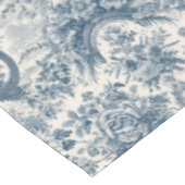  bloemenblauw toile de jouy monogram tafelkleed (Gekanteld)