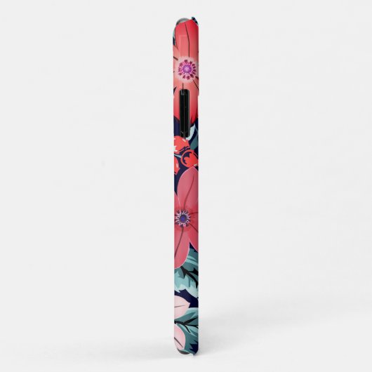  bloemenblauw tuinroze bloemen gierig Case-Mate iPhone case (Achterkant/rechts)