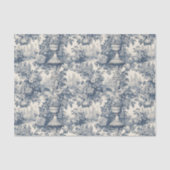  bloemenblauw vaas Toile de Jouy Tissuepapier (Voorkant)