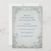  bloemenblauw Vrijgezellenfeest Kaart (Achterkant)