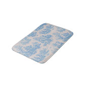  bloemenblauwe turquoise toile jouy badmat (Gekanteld)