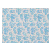 bloemenblauwe turquoise toile jouy tafelkleed (Voorkant (Horizontaal))