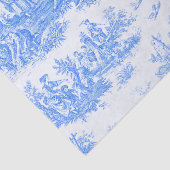 bloemenblauwe turquoise toile jouy tissuepapier (Detail)