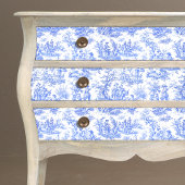 bloemenblauwe turquoise toile jouy tissuepapier