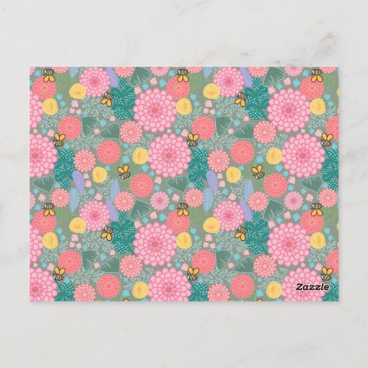 Bloemenbloei Briefkaart (Achterkant)