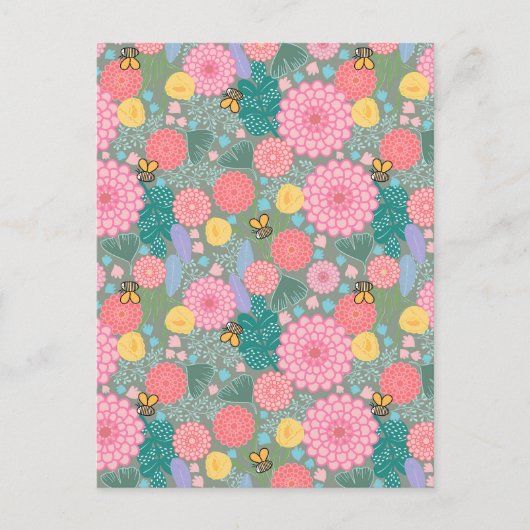 Bloemenbloei Briefkaart (Voorkant)