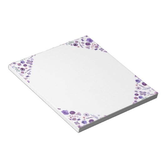 Bloemenbloei Notitieblok - White Corner Charm (Schuin)
