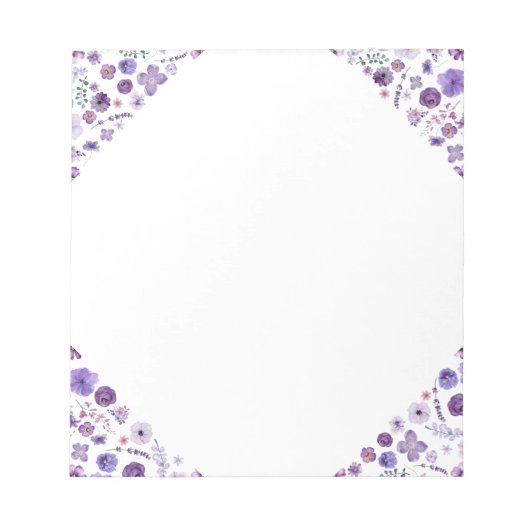 Bloemenbloei Notitieblok - White Corner Charm (Voorkant)