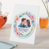 Bloemenbloei Romance bruiloft uitnodiging Reclamebord Met Voetstuk (Insitu)