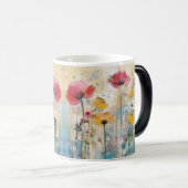 Bloemenbloei Waterverf Abstract Magische Mok (Voorkant rechts)