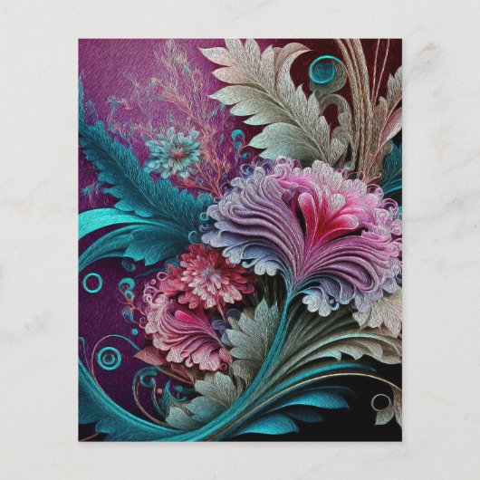 Bloemenbloei Waterverf Custom Briefpapier Papier (Achterkant)