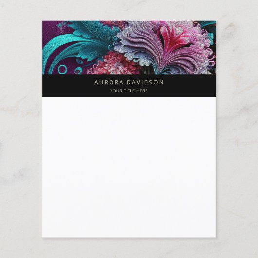 Bloemenbloei Waterverf Custom Briefpapier Papier (Voorkant)