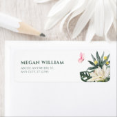 Bloemenbloei waterverf etiket (Insitu)