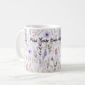 Bloemenbloei waterverf geschenken koffieliefhebber koffiemok (Voorkant links)