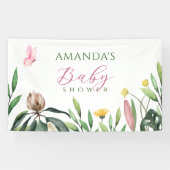 Bloemenbloei waterverf spandoek (Horizontaal)