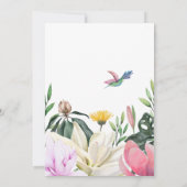 Bloemenbloei waterverf vrijgezellenfeest kaart (Achterkant)