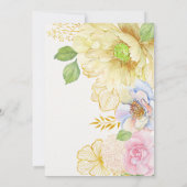 Bloemenbloei zacht kleur baby shower kaart (Achterkant)