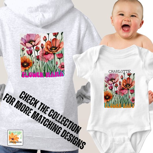 bloemenbloem baby modern bewerkbaar romper