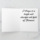 Bloemenbloem Botanische Plumeria Grote Verjaardag  Kaart (Binnen)